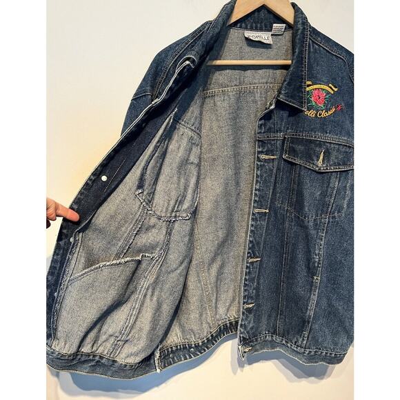 Vintage 90s Y2K Forelli Classic Denim Trucker Jacket Women’s Size 18 - Picture 4 of 5